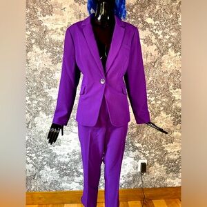 Purple Single-Breasted Suit